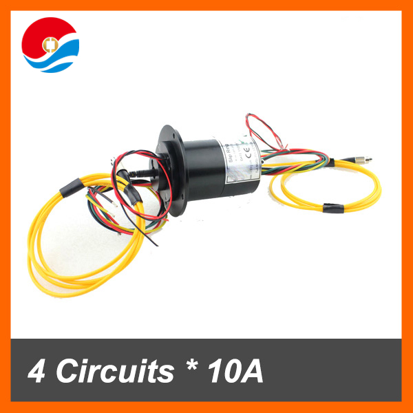 1 Channel signal fiber optic slip ring with 4 circuits 10A and 2 circuits signal of electrical fiber optic slip ring
