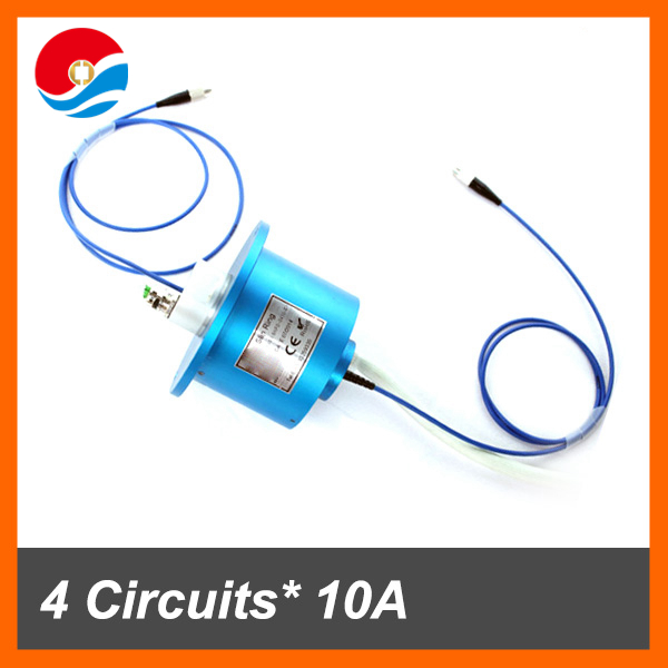 1 Channel fiber optic rotary joint with 4 circuits 10A of electric optic slip ring