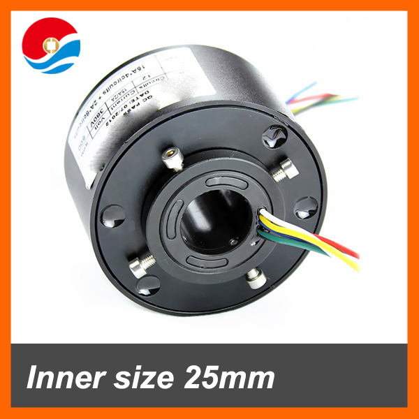 Through hole slip ring 4 wires 10A contact with bore size 25.4mm