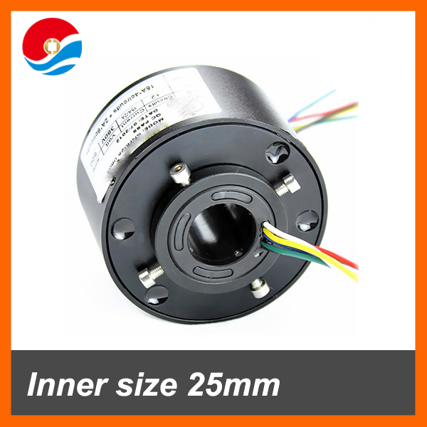 Through hole 25.4mm 380VAC 600Rpm 10-20A current Through hole Slip Ring