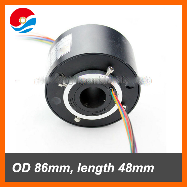 Electrical swivel connector 4 wires 10A+2 wires signal 2A with bore 25.4mm
