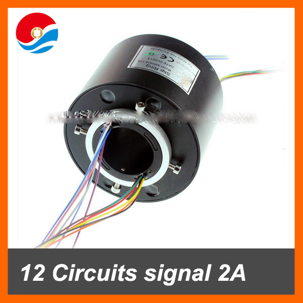 12 circuits/wires signal with hole size 1.5''(38.1mm) through hole slip ring