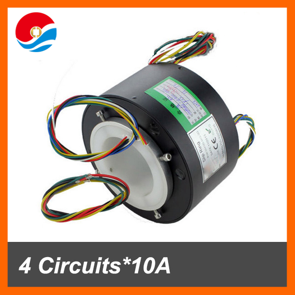 Slip ring electrical connector bore size 60mm 10 circuits of through bore slip ring
